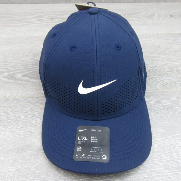 Nike Dri-Fit ADV Club Structured Swoosh Blue Hat Cap Size L/XL NEW - Picture 4 of 13